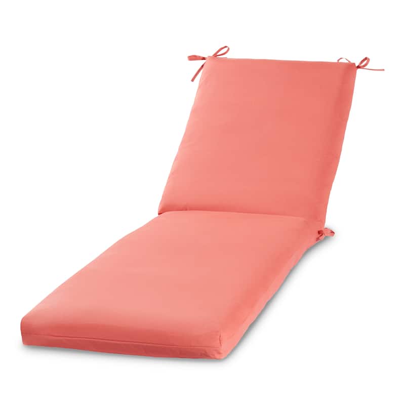 Greendale Home Fashions Outdoor Chaise Cushion (Cushion Only) - Coral