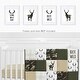 preview thumbnail 2 of 4, Sweet Jojo Designs Green Beige Rustic Deer Woodland Camo Collection Wall Decor Art Prints (Set of 4) - Crawl Walk Hunt