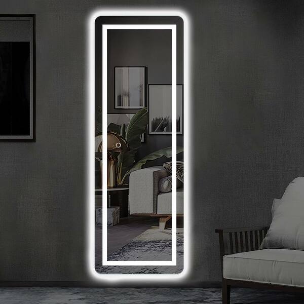 Full Length Led Illuminated Bathroom Vanity Mirror Overstock 31798739 47x22 Reflect your taste and style with one of our high quality full length wall mirrors. full length led illuminated bathroom