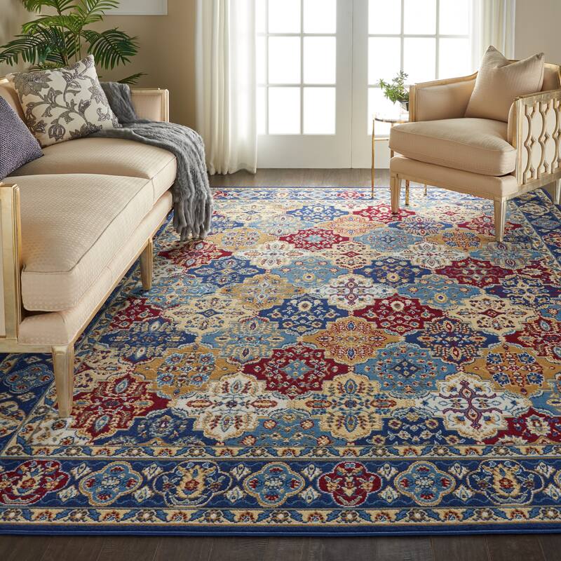 Nourison Grafix Vintage Boho Persian Border Area Rug - 8' 6" x 12' - Multicolor