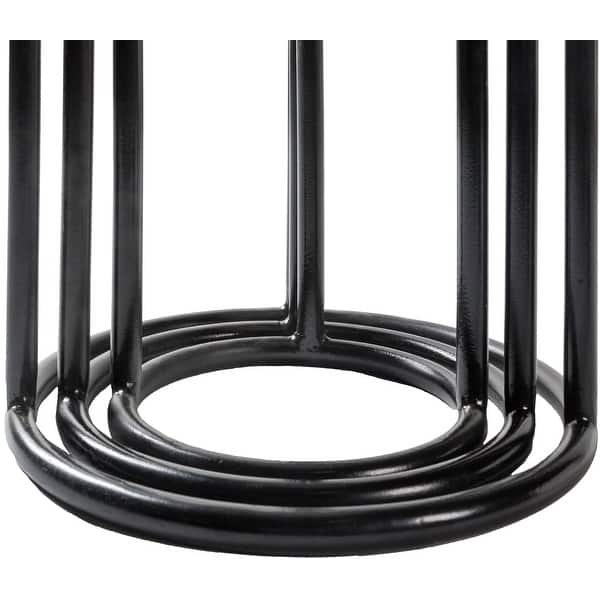 Carbon Loft Auriemma Iron And Wood Handcrafted Nesting Plant Stands Set Of 3 Black Overstock 30548385