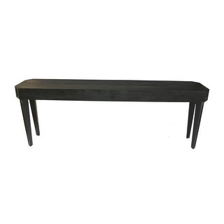 84 Inch Console Sideboard Table, Classic Acacia Wood Frame in Black ...