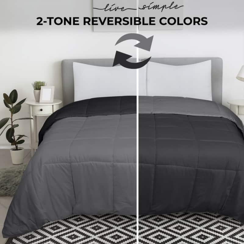 ROYALE King Comforter - All Season Down Alternative Bedding Comforter - Lightweight Quilted Comforter (King, Navy)