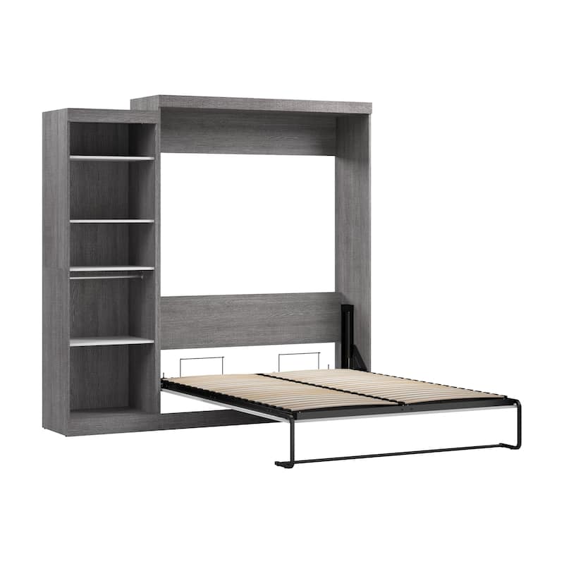 Nebula Queen Murphy Bed with Closet Organizer (90W) by Bestar
