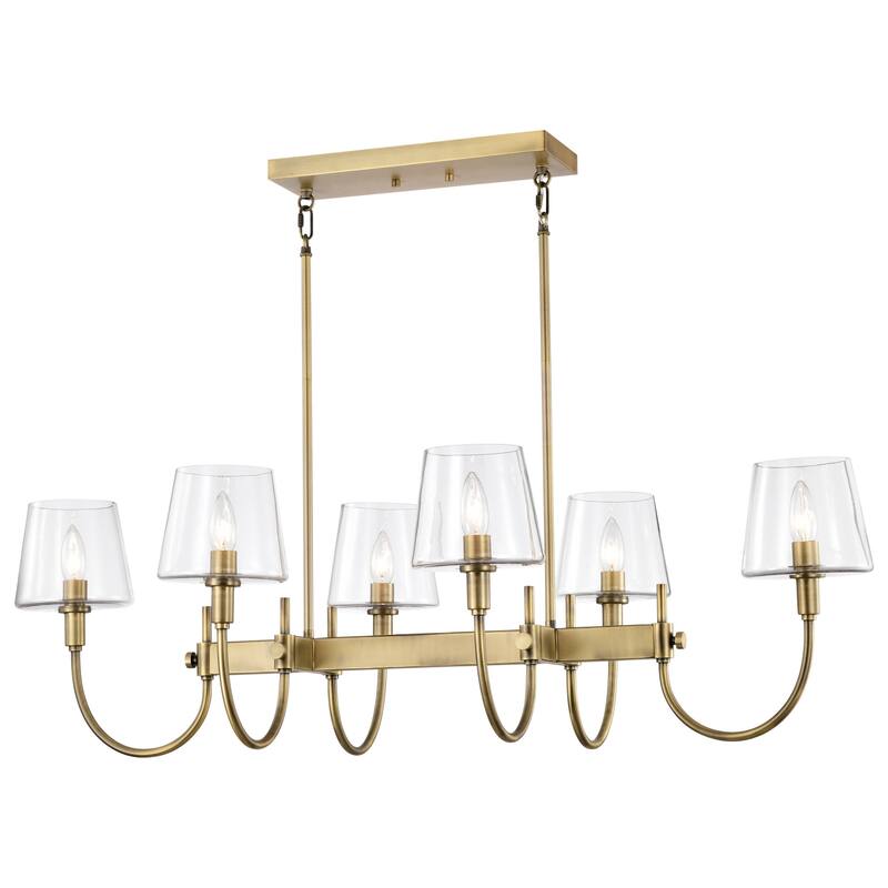 Nuvo Lighting 60/7887 Brookside 6 Light 42" Wide Linear Pendant