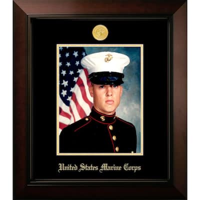 Patriot Frames Marine 8x10 Portrait Legacy Frame with Gold Medallion