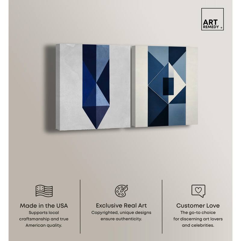 Blues Set Canvas Set of 2 by Art Remedy, Gallery Wrapped