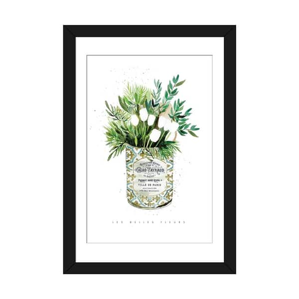 slide 2 of 20, iCanvas "Tulips in Vintage Can" by Mercedes Lopez Charro Black - 32x24x1