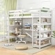 preview thumbnail 10 of 8, Gymax Twin Size Loft Bed w/ Desk & Storage Stairs Solid Wood Loft Bed