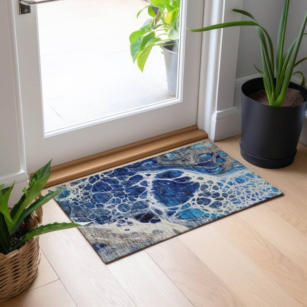 Machine Washable Indoor/ Outdoor Chantille Contemporary Rug