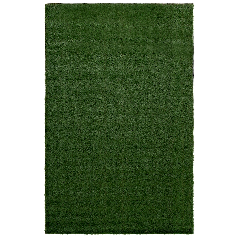 SAFAVIEH Vista Enkelejda Washable Indoor/Outdoor Rug - Weather Resistant & Easy Cleaning - 4' x 6' - Natural/Green