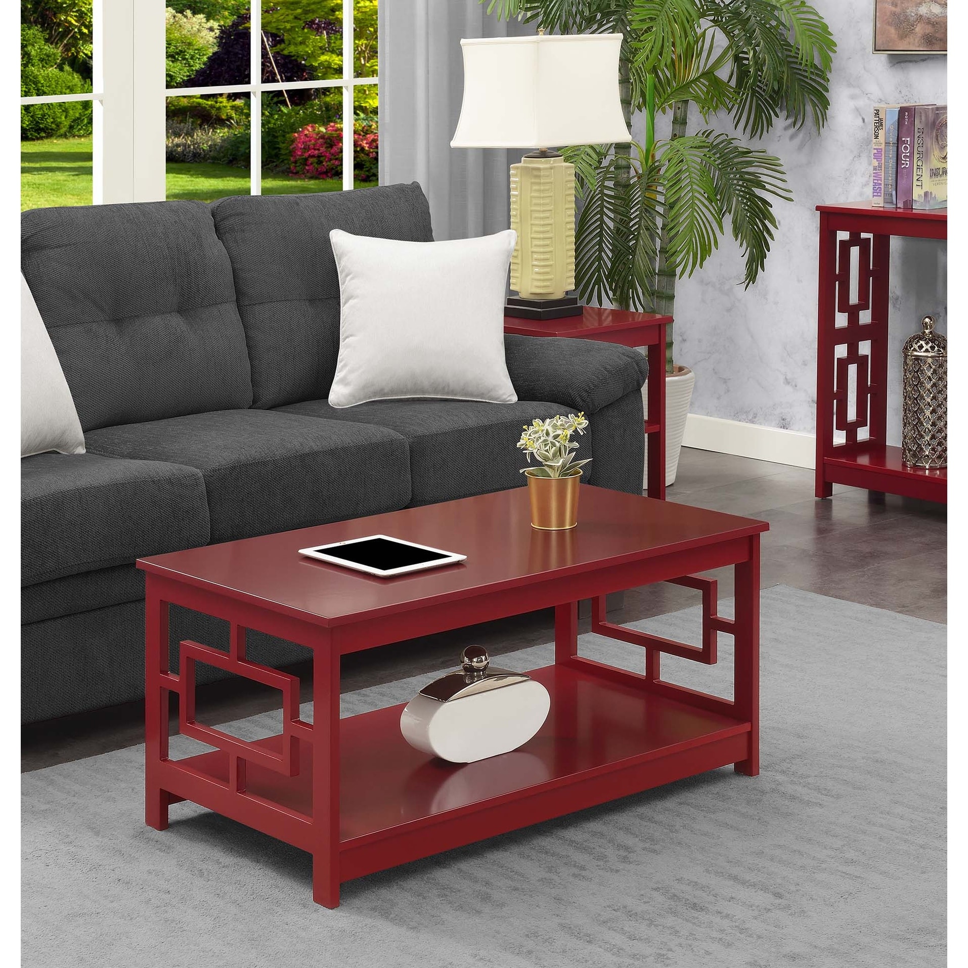 Red square on sale coffee table