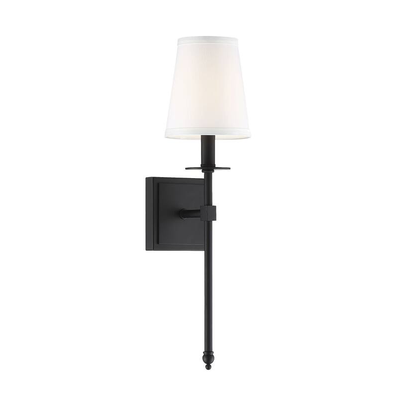 Savoy House Monroe Single Light 20" Tall Wall Sconce - Black