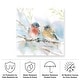 preview thumbnail 3 of 5, Katrina Pete 'Bluebird Pair in Spring' Outdoor Canvas