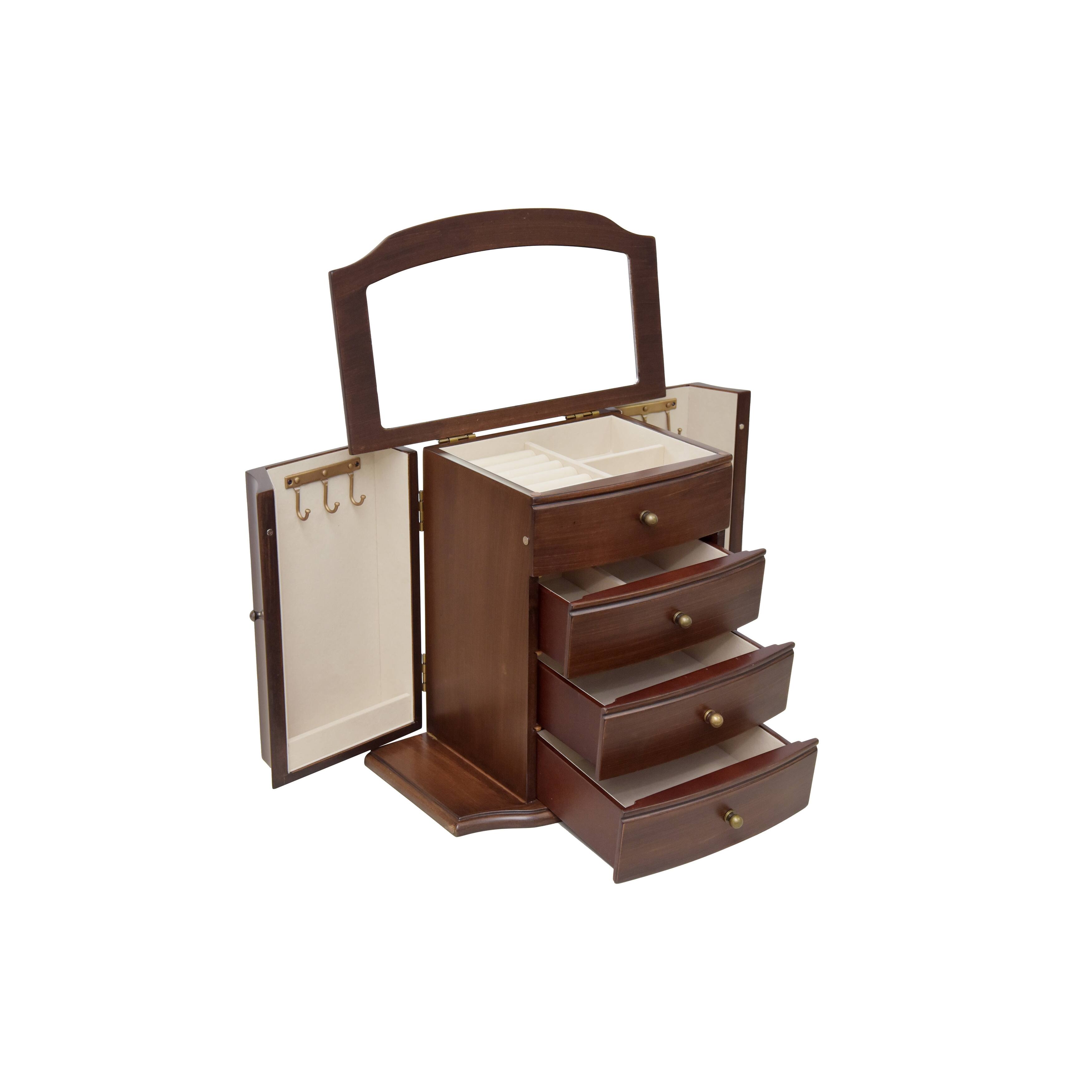 Traditional Brushed Brown Jewelry Box Bed Bath & Beyond 38367247