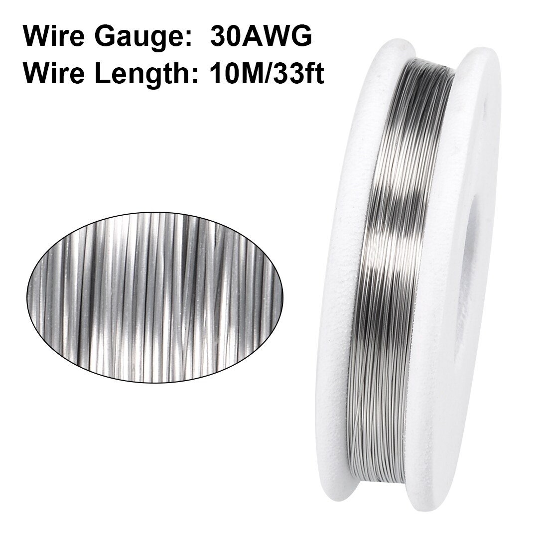 Unique Bargains 0.15mm 34AWG Heating Resistor Nichrome Wires for Heating Elements 98ft - 30m/98ft Length