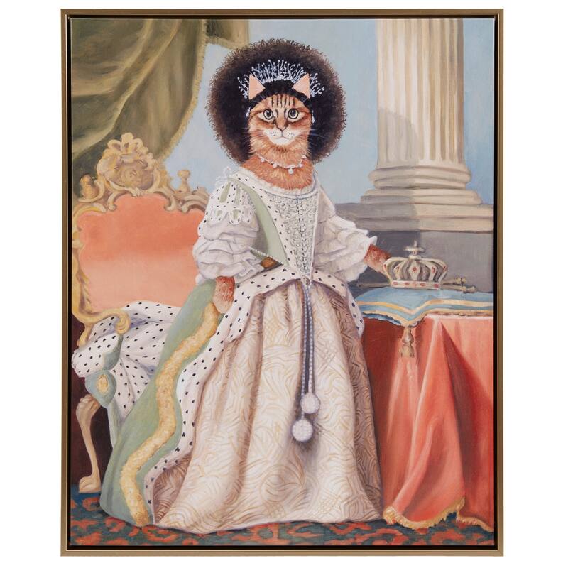 Madison Park Pet Portrait Framed Canvas Wall Art - Kitty Queen Charlotte