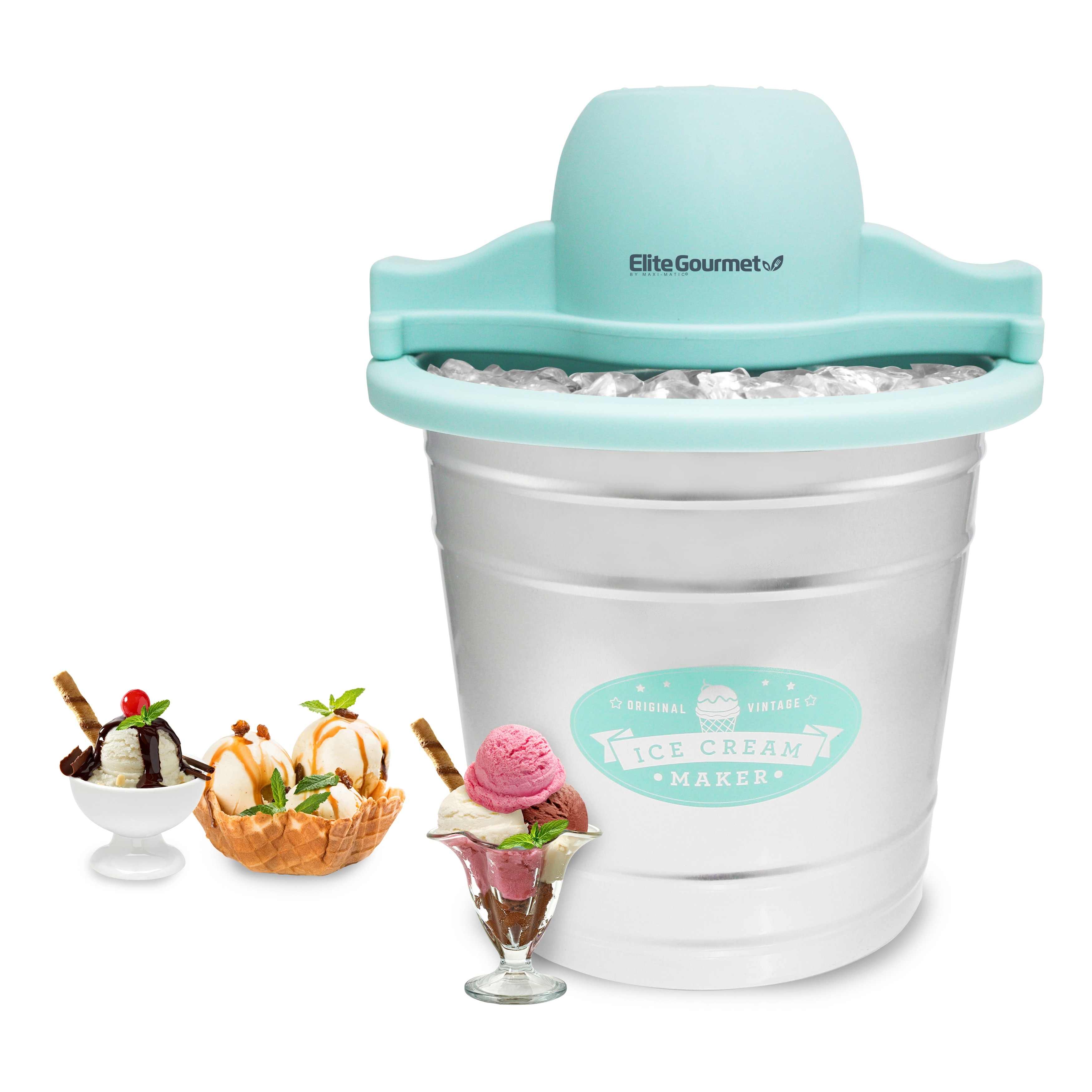 Elite Gourmet Old Fashioned Electric Ice Cream Maker Bed
