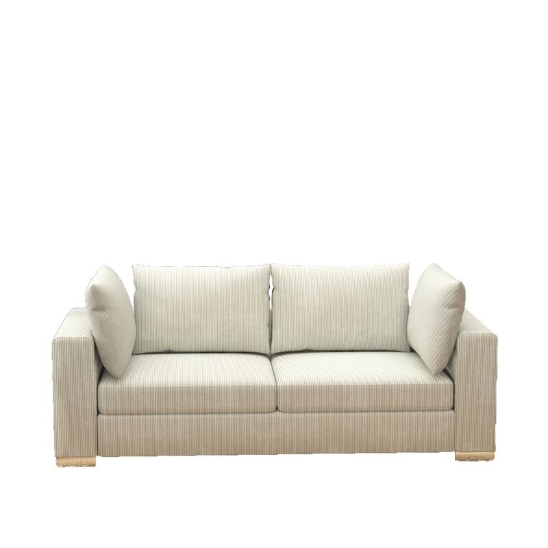 Wayna Corduroy Upholstered Modular Sofa Modern Minimalist Sofa