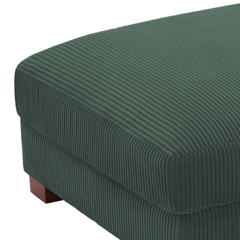 Modern Oversized striped Corduroy Ottoman