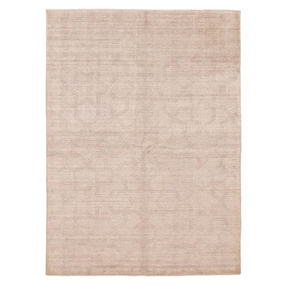 ECARPETGALLERY Hand Loomed Kashkuli Gabbeh Light Grey Wool Rug - 5'7 x 7'8