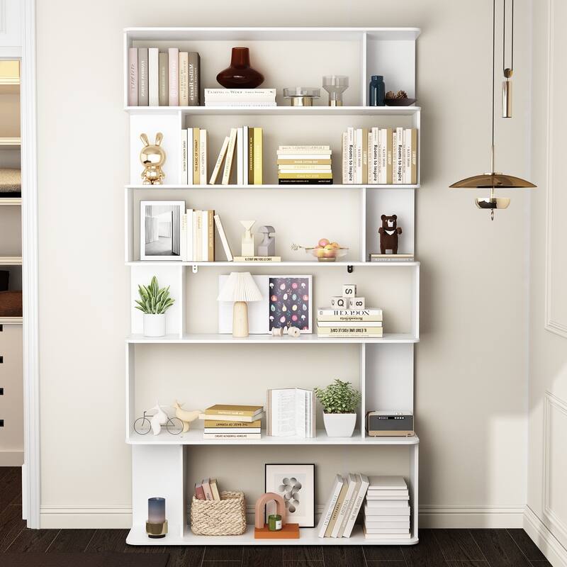 Buffet Display Cabinet Bookshelf Bookcase 81.9 Inches Tall Bookshelf