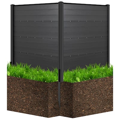 Gymax 48'' L x 46'' H Air Conditioner Fence Outdoor Privacy Fence