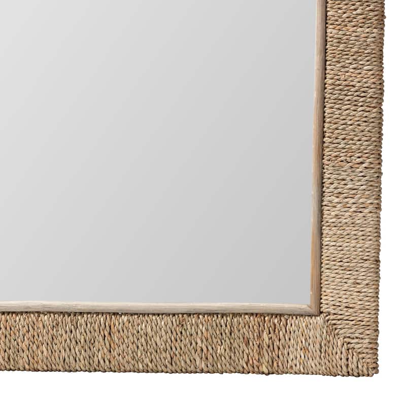 Geralyn Japandi Natural Seagrass Wall Mirror