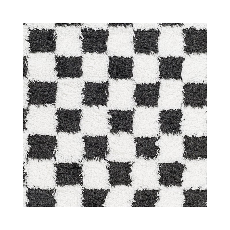 Livabliss Urban Shag Scandinavian Checkered Area Rug