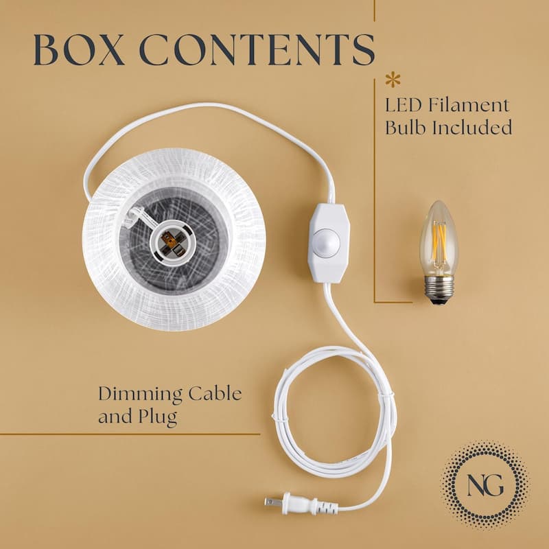 Mushroom White Glass Dimmable LED Table Lamp with E26 Socket Modern