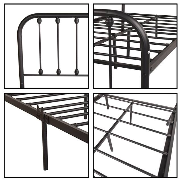 Alazyhome Sturdy Metal Platform Bed Frame