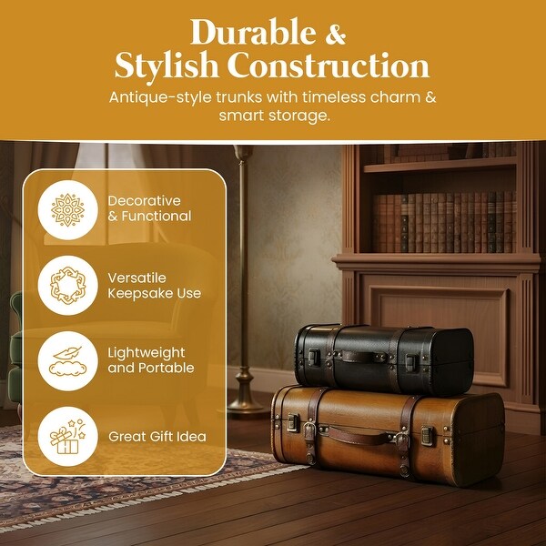 Carbon Loft Lochhead Vintage Decorative Suitcase (Set of 3) - On