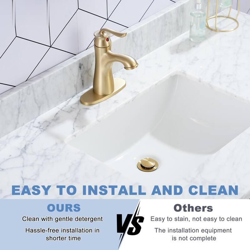 Single Handle Bathroom Faucet with Pop Up Drain