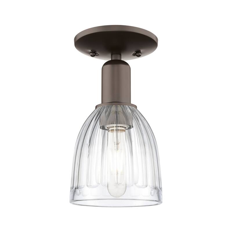 Innovations Lighting 716-1C-11-6 Brookfield Semi-Flush Brookfield 6" - Oil Rubbed Bronze / Clear