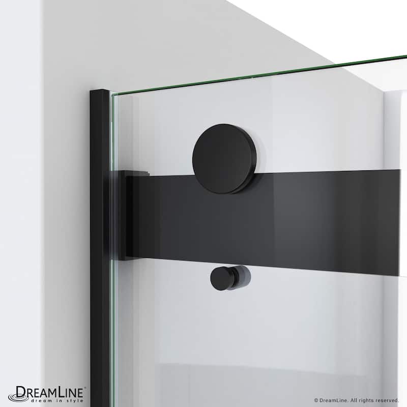 DreamLine Essence 56-60 in. W x 60 in. H Frameless Bypass Tub Door in Satin Black