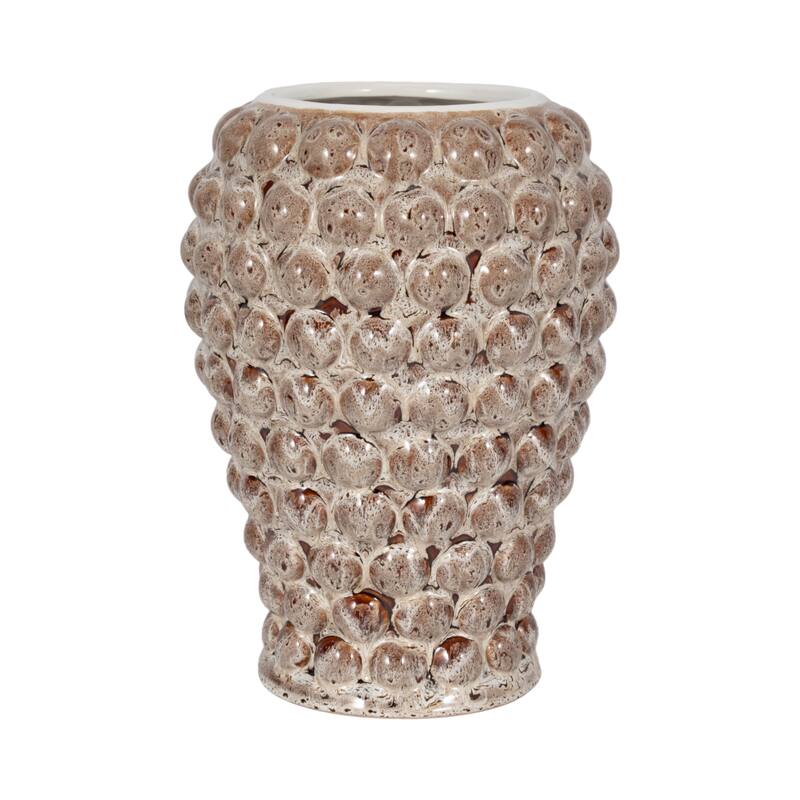 Sagebrook Home Ceramic Essence, Brown, Novelty - Unique Decorative Vase for a Modern Home