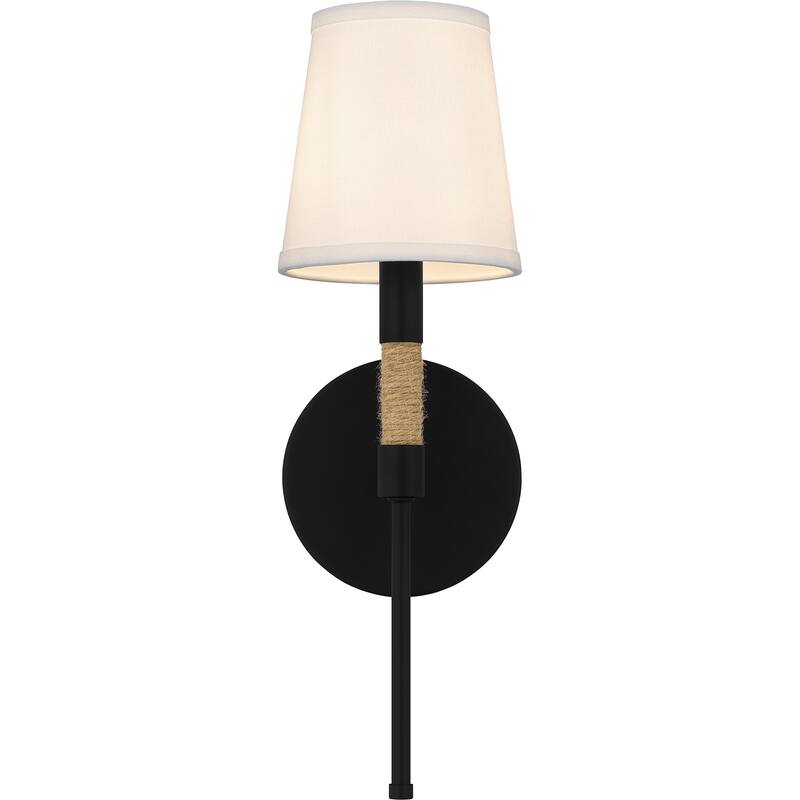 Bayside 1-Light Matte Black Wall Sconce