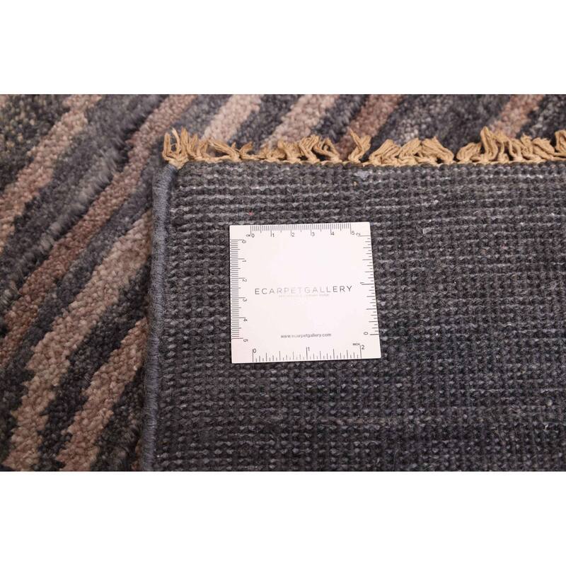 ECARPETGALLERY Hand-knotted Peshawar Ziegler Dark Grey Wool Rug - 5'1 x 6'10