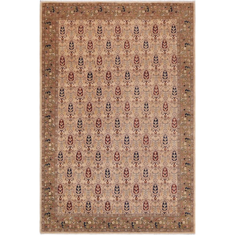 Vintage Herati Bidjar Hand Knotted Wool Rug - 9'1'' x 12'1''