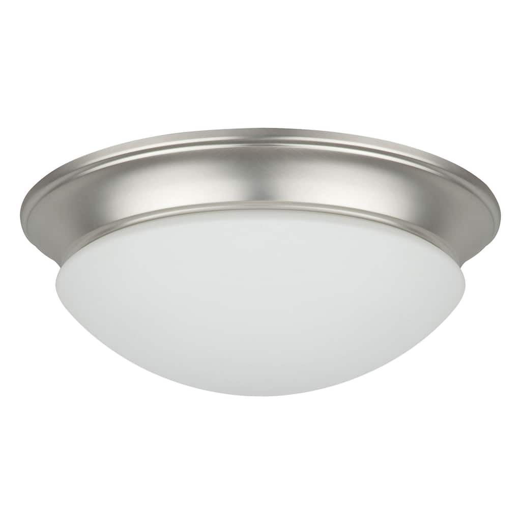 Sunset Lighting Three Light Flush Mount Ceiling - Dimmable - Suitable for Damp Locations