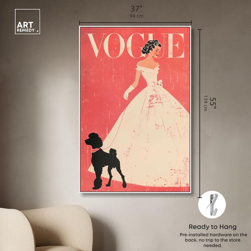Red and Ivory Cover Canvas by Art Remedy