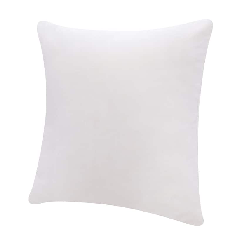 HomeRoots 20" X 20" Ivory 100% Cotton Zippered Pillow