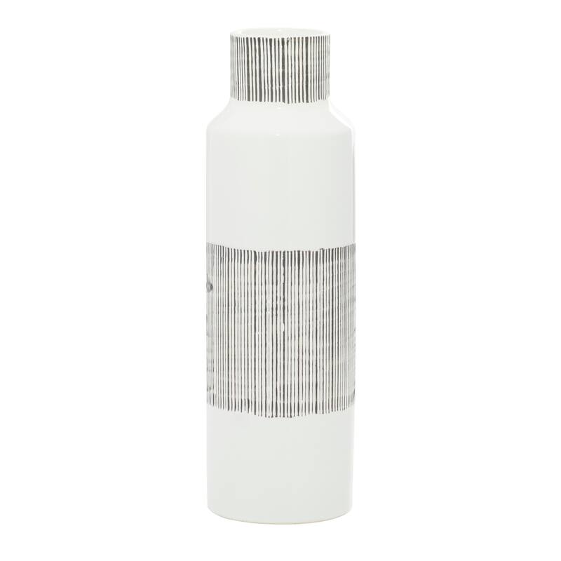 CosmoLiving by Cosmopolitan White Ceramic Modern Vase