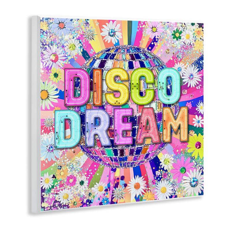 Stupell Vivid Disco Dream with Daisies Wall Plaque Art Design By Jess Stempel