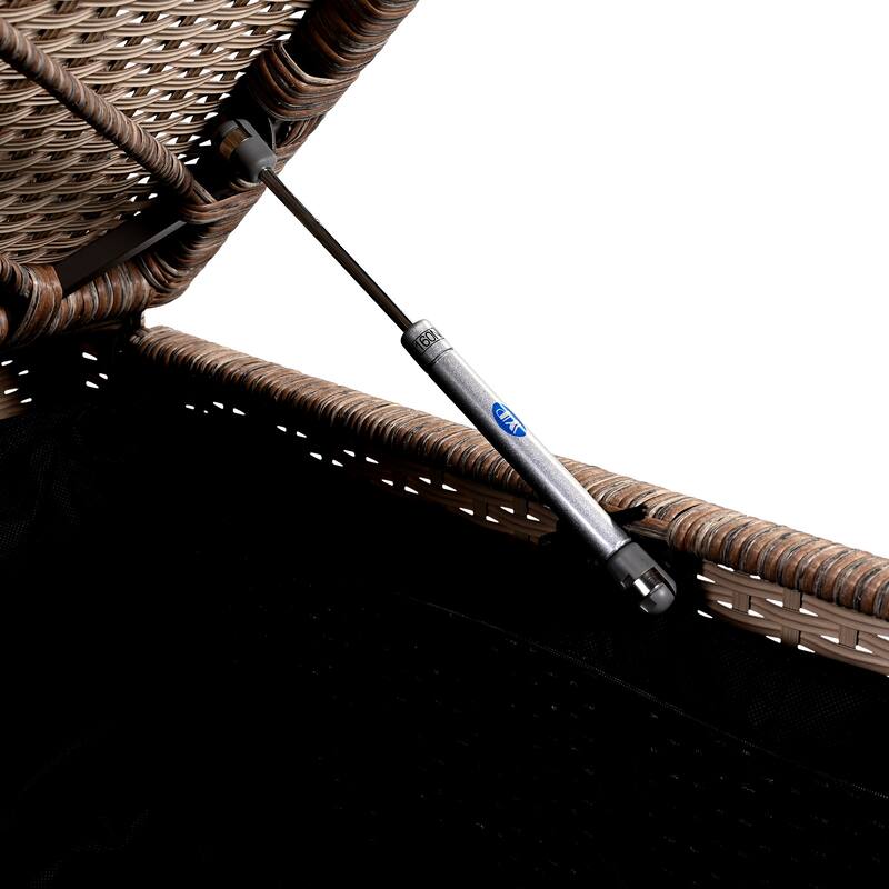 6-Piece All-Weather Outdoor PE Rattan Sofa Set - Patio Wicker Sectional with Storage Box, Removable Covers & Table