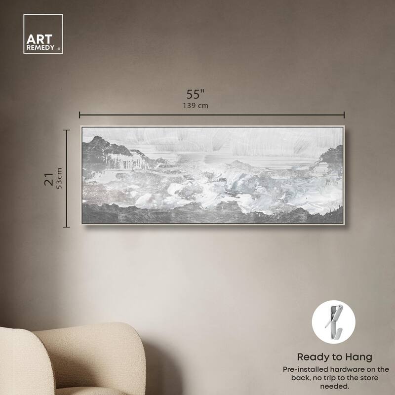 Inspired Neutral Morning Panoramic Canvas by Art Remedy