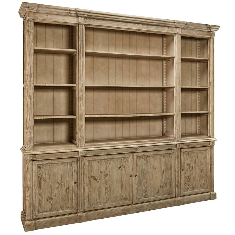 Grander Bookcase with Storage, Gray