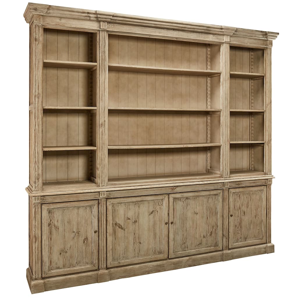 Grander Bookcase with Storage, Gray