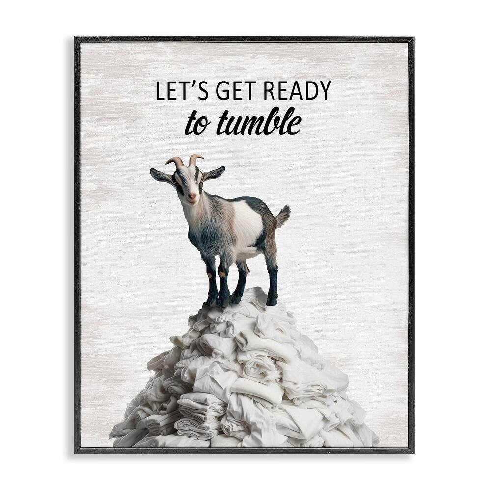 Stupell Ready To Tumble Laundry Framed Giclee Art Design By Lettered and Lined