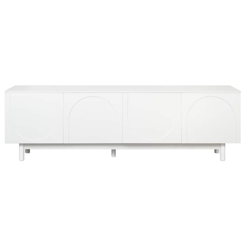 Graceful TV Stand with Arch Cabinets for TVs Up to 78''